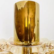 1 of 2 Large Bubble Glass Pendant Lamps by Helena Tynell for Glashütte Limb