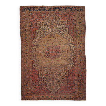 Handmade antique Persian Farahan rug 131cm x 204cm 1910s - 1B153