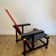 Red and Blue Chair in the Style of Gerrit Rietveld – De Stijl Movement