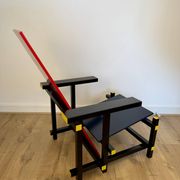 Red and Blue Chair in the Style of Gerrit Rietveld – De Stijl Movement