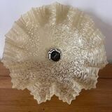 old art deco draped pendant lamp speckled opaline