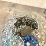 Table lamp with multicolored Murano glass pebbles