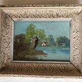 Oil on landscape panel