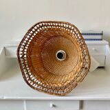 Vintage wicker pendant lamp