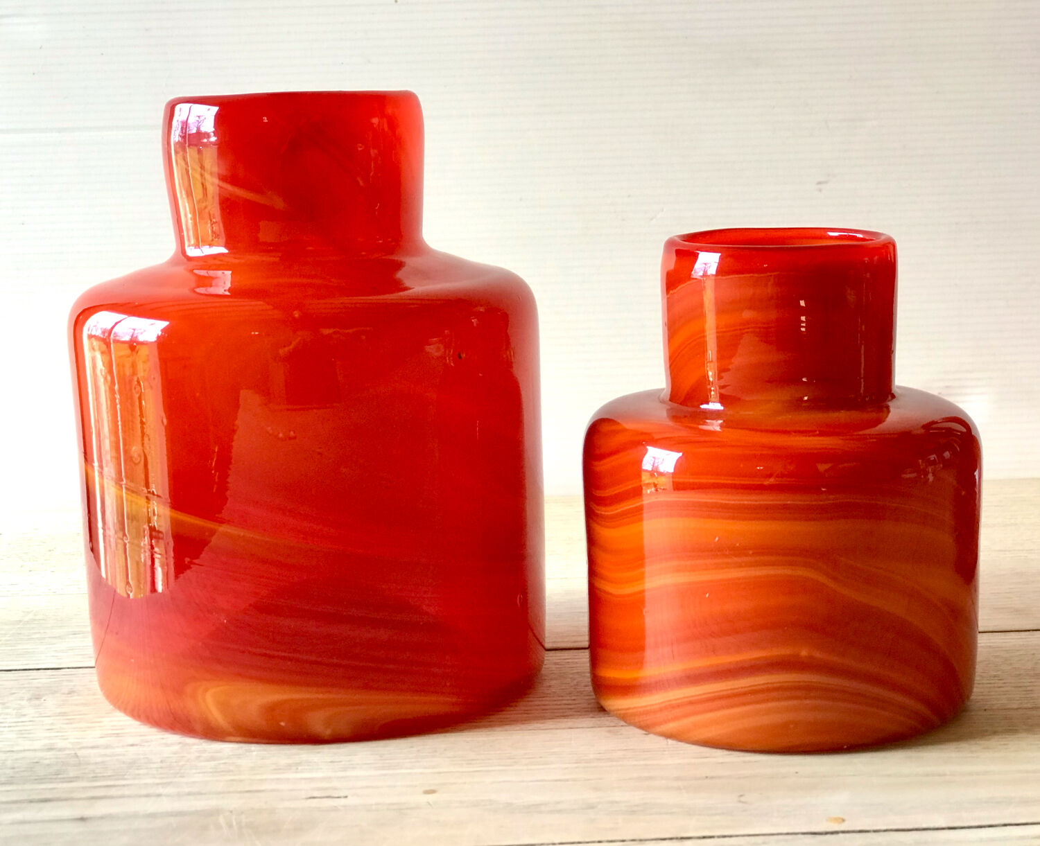 Set vases and coffee maker orange Moorish Vieil