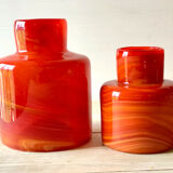 Set vases and coffee maker orange Moorish Vieil