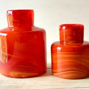 Set vases and coffee maker orange Moorish Vieil