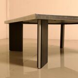 Sculptural coffee table in wood and steel by Heinz Lilienthal 60s