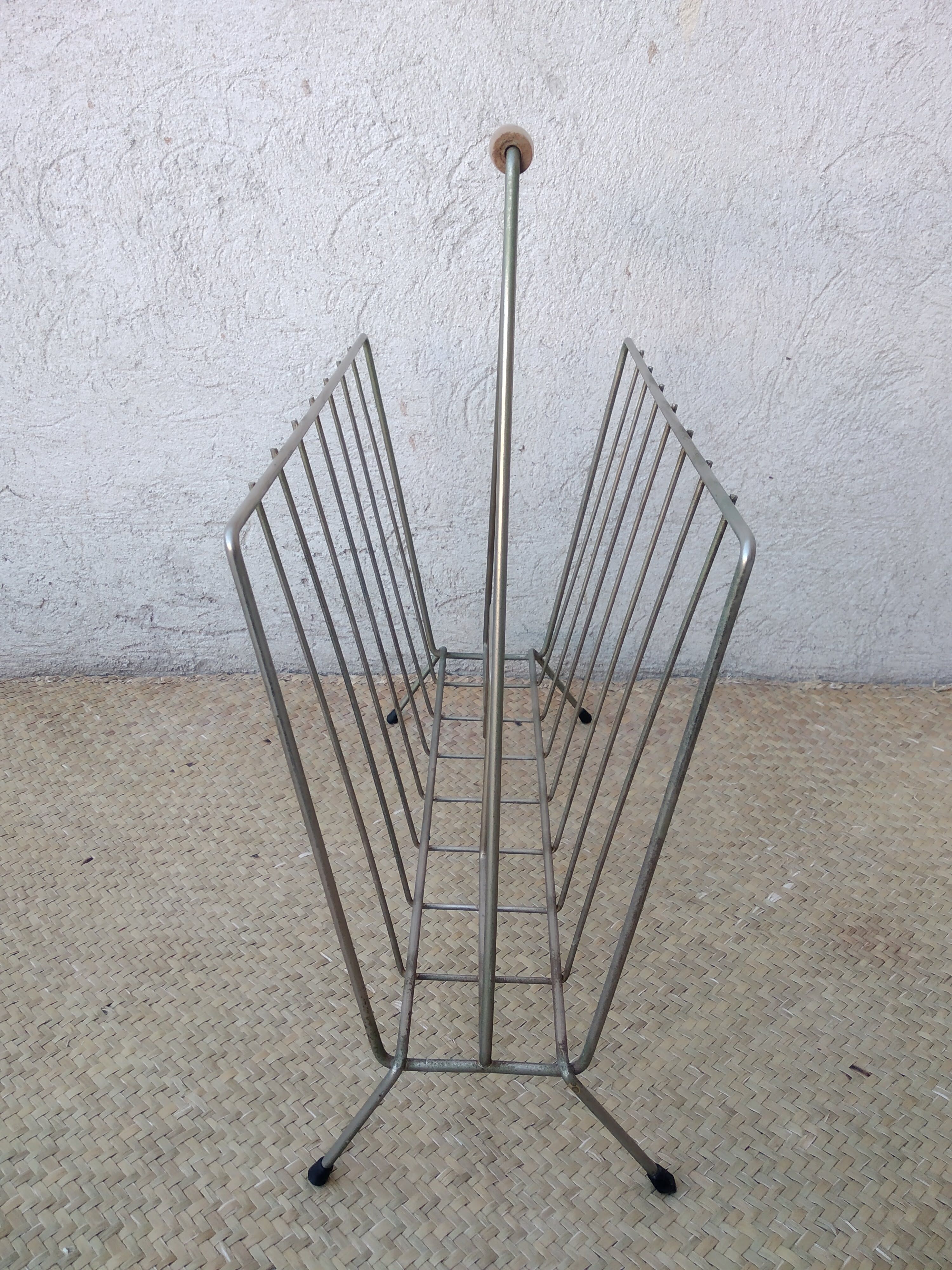 Vintage metal magazine holder 50s