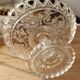 Vintage molded glass compote dish