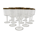 Series of eleven crystal walking glasses