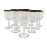 Série de onze verres à pied en cristal