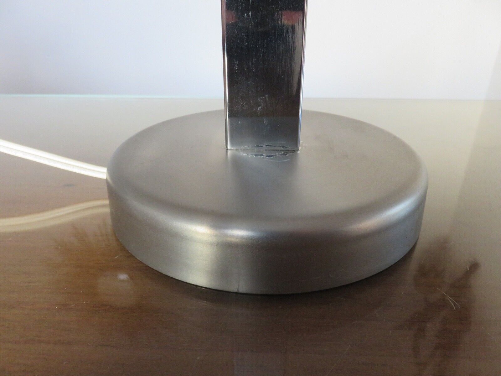 Space age lamp in brushed metal and chromed metal 1970