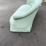 Vintage Celadon Velvet Sofa