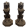 Victorian Cast Iron Lions On Pedestals, late 1800s
