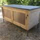Antique workshop cabinet with sliding doors