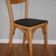 2 chaises Baumann N°19 hêtre clair skai noir