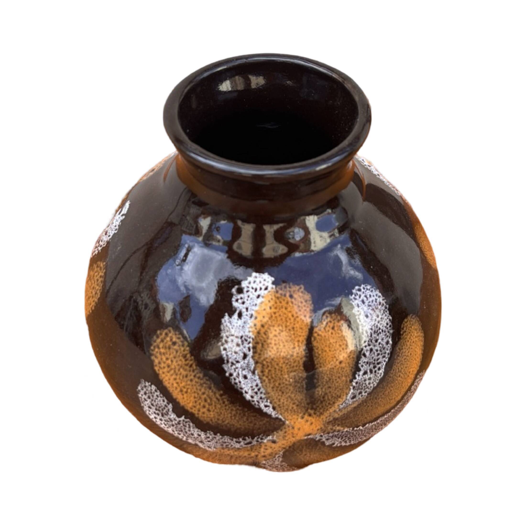 Ceramic vase, spila bolesławiec poland, 1970s.