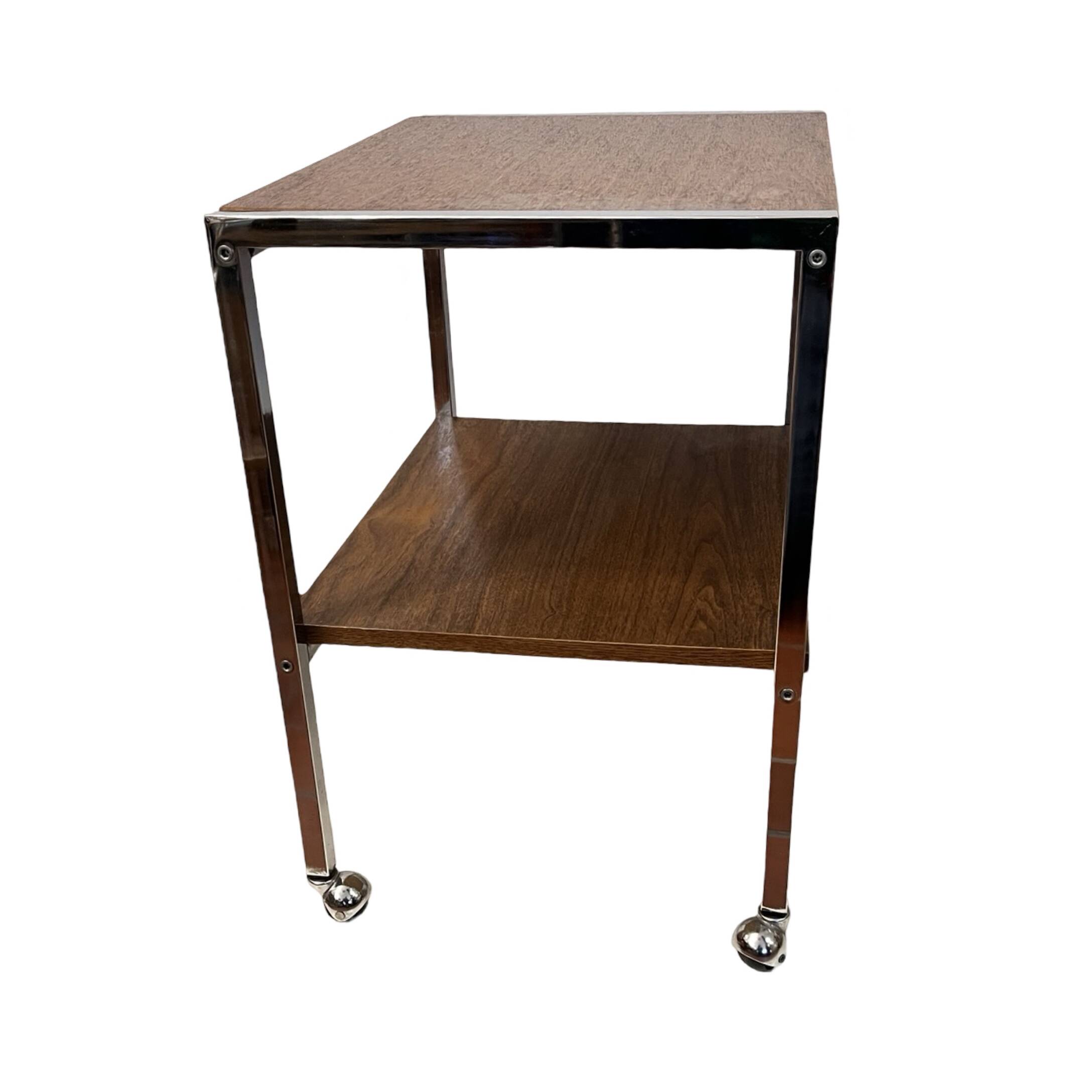 Modernist mobile table or bar Denmark 1970s.