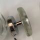 Pair of Mid-Century Wall Sconces in Glass and Chrome