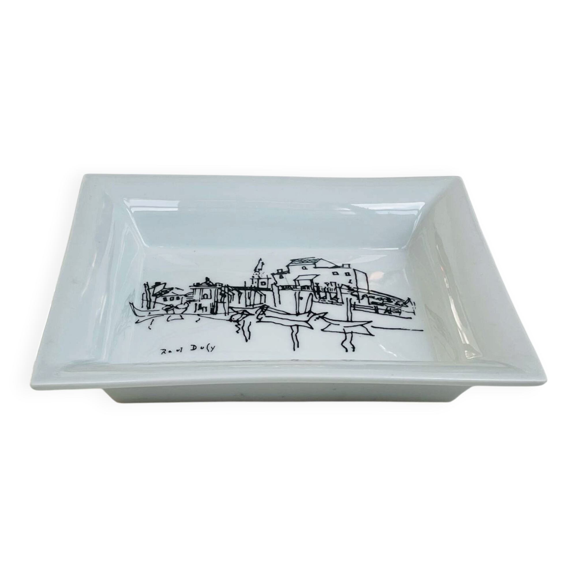 Limoges porcelain catchall - Raoul Dufy design - 1968 edition