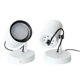 Pair of white metal wall sconces