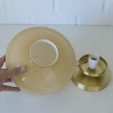 Semi flush mount Art Deco sconce 1940s antique lighting redesigned lamp