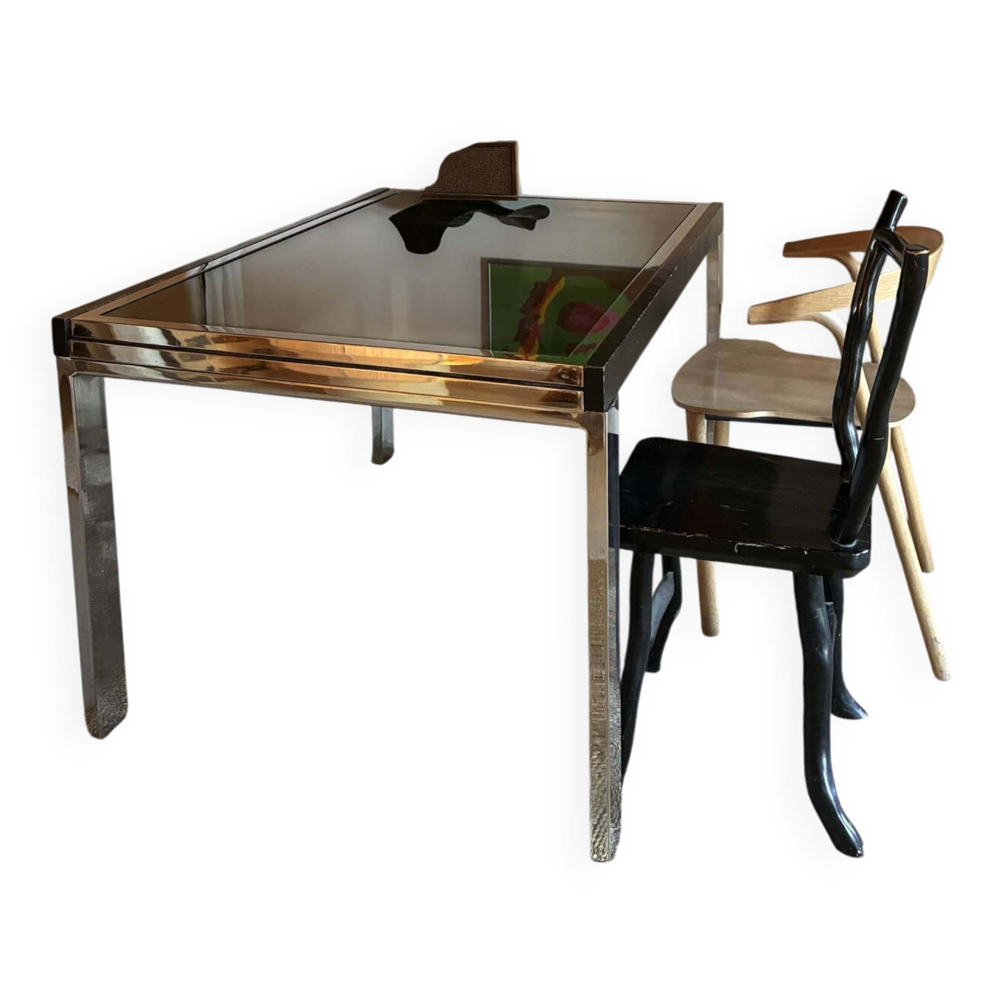 Extendable metal table