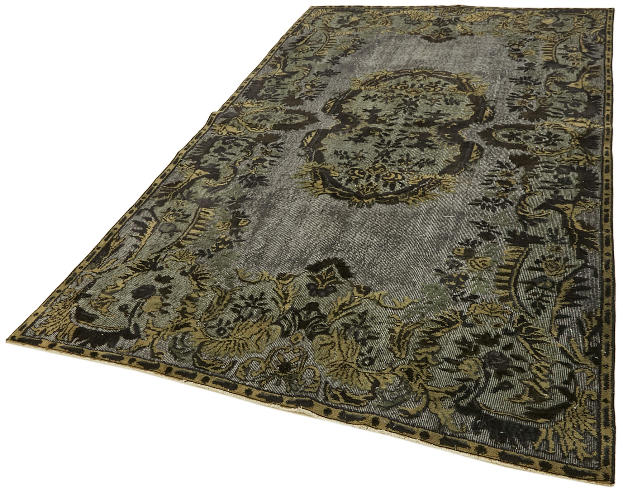 Handmade contemporary oriental grey carpet, 1970s 176 cm x 295 cm