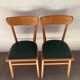 Paire de chaises scandinaves en hêtre massif