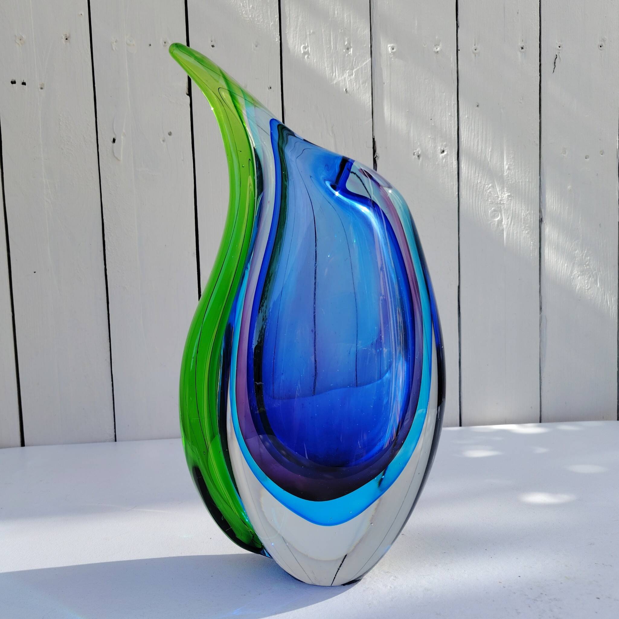 Vase Murano, Seguso, par Flavio Poli. Design Italie