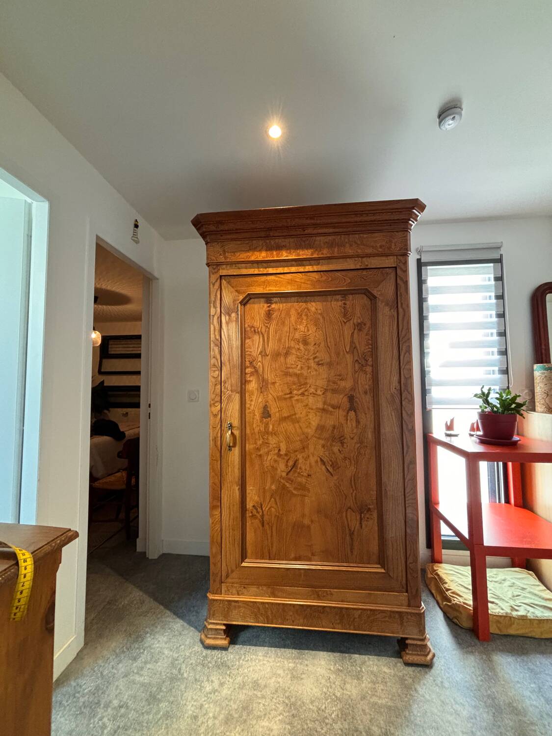 Elm burl cabinet
