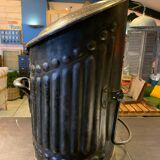 Coal tray decorated in black sheet metal