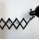 Black Industrial Bauhaus Scissor Wall Lamp from Kaiser Idell, 1930s