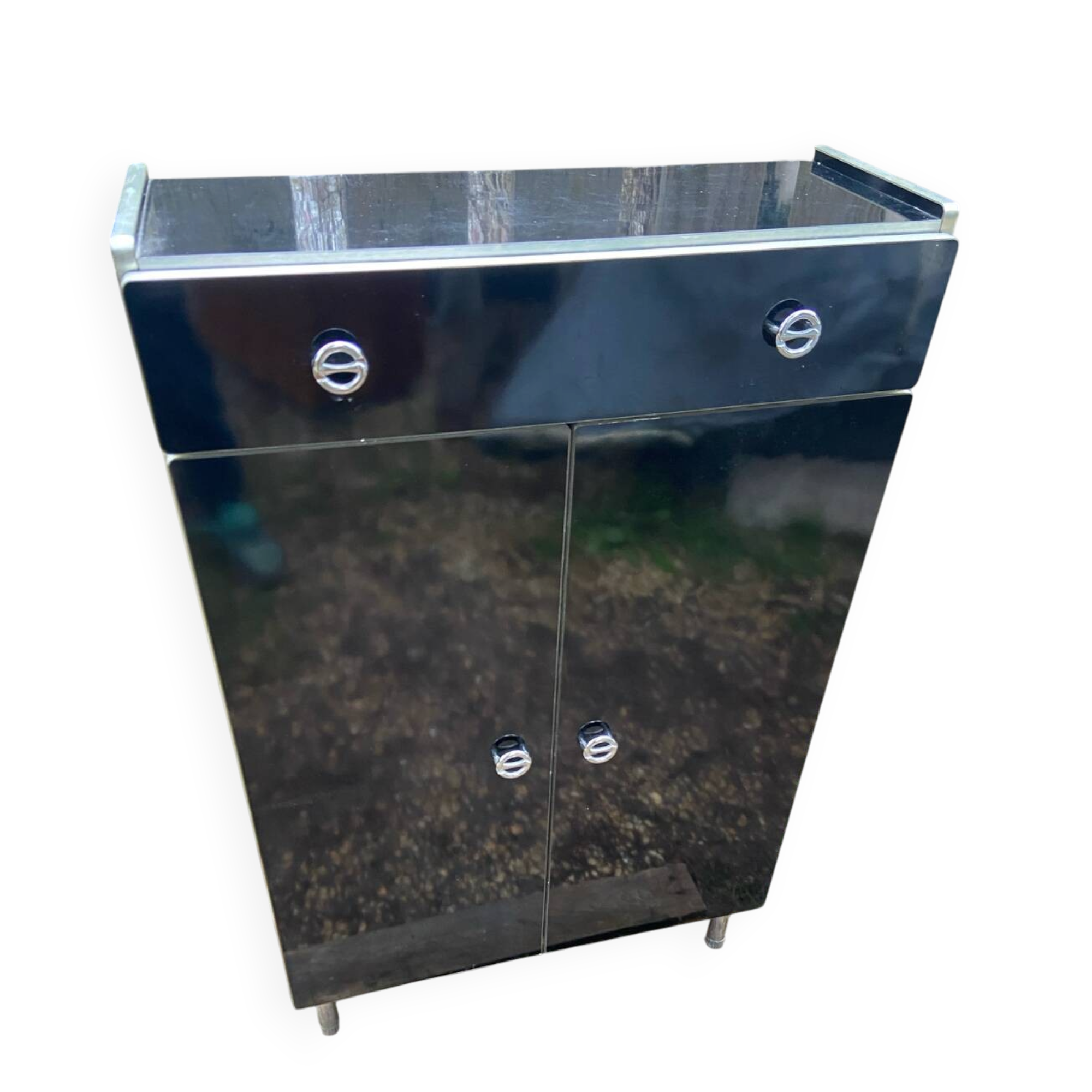 1970s lacquered wooden bathroom furniture