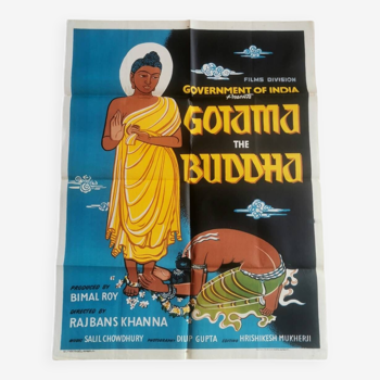 Affiche ancienne cinéma Gotama the buddha  Bollywood 1956