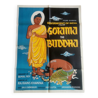 Old cinema poster Gotama the buddha Bollywood 1956