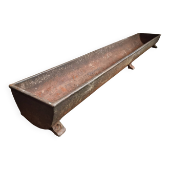 Antique French cast iron water trough from the 19th century – Large farm water trough 204 cm