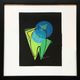 Cubist composition on black paper. France, 1950s.