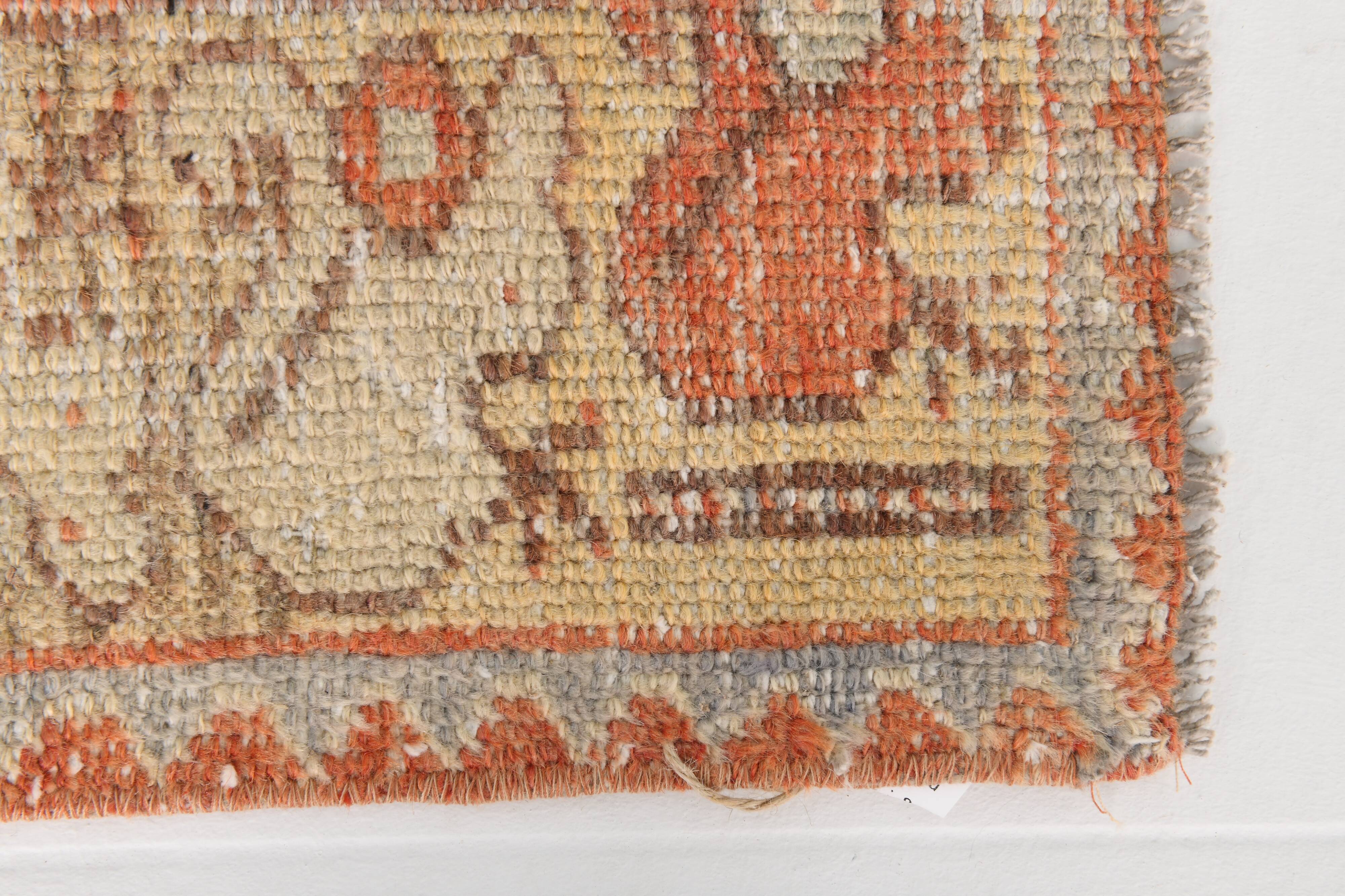 Red & Cream Vintage Runner Rug, 86x265Cm