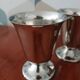 4 vintage stainless steel cups