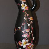 Set Of Three Ceramics By Giraud in Vallauris Apple Blossoms