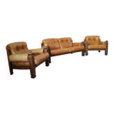 Brutalist Leather Lounge