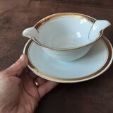 Sauceboat Art Porcelain Limoges Porcelain