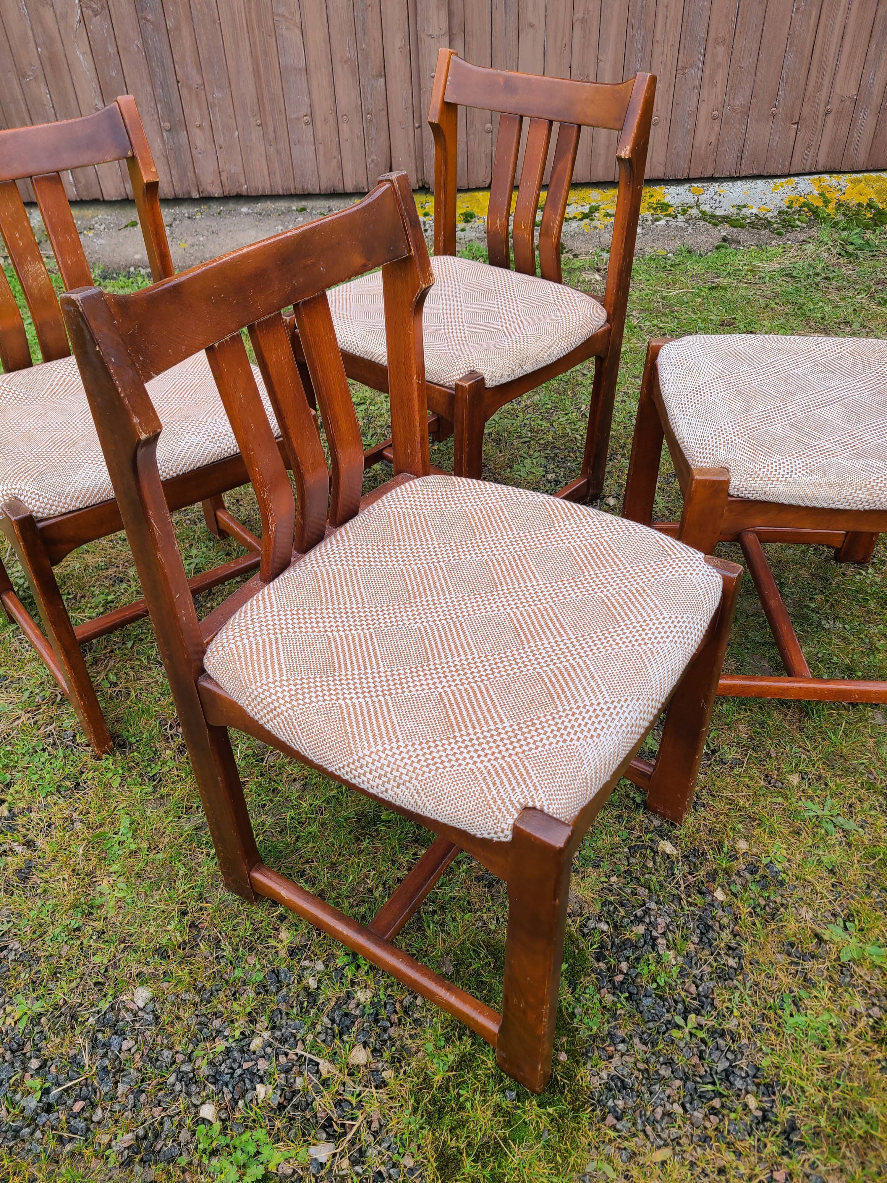 Set of 4 Scandinavian style chairs 1960