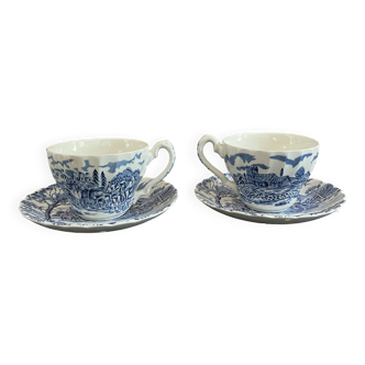 Set of 2 old cups + saucers “Myott Royal Mail”