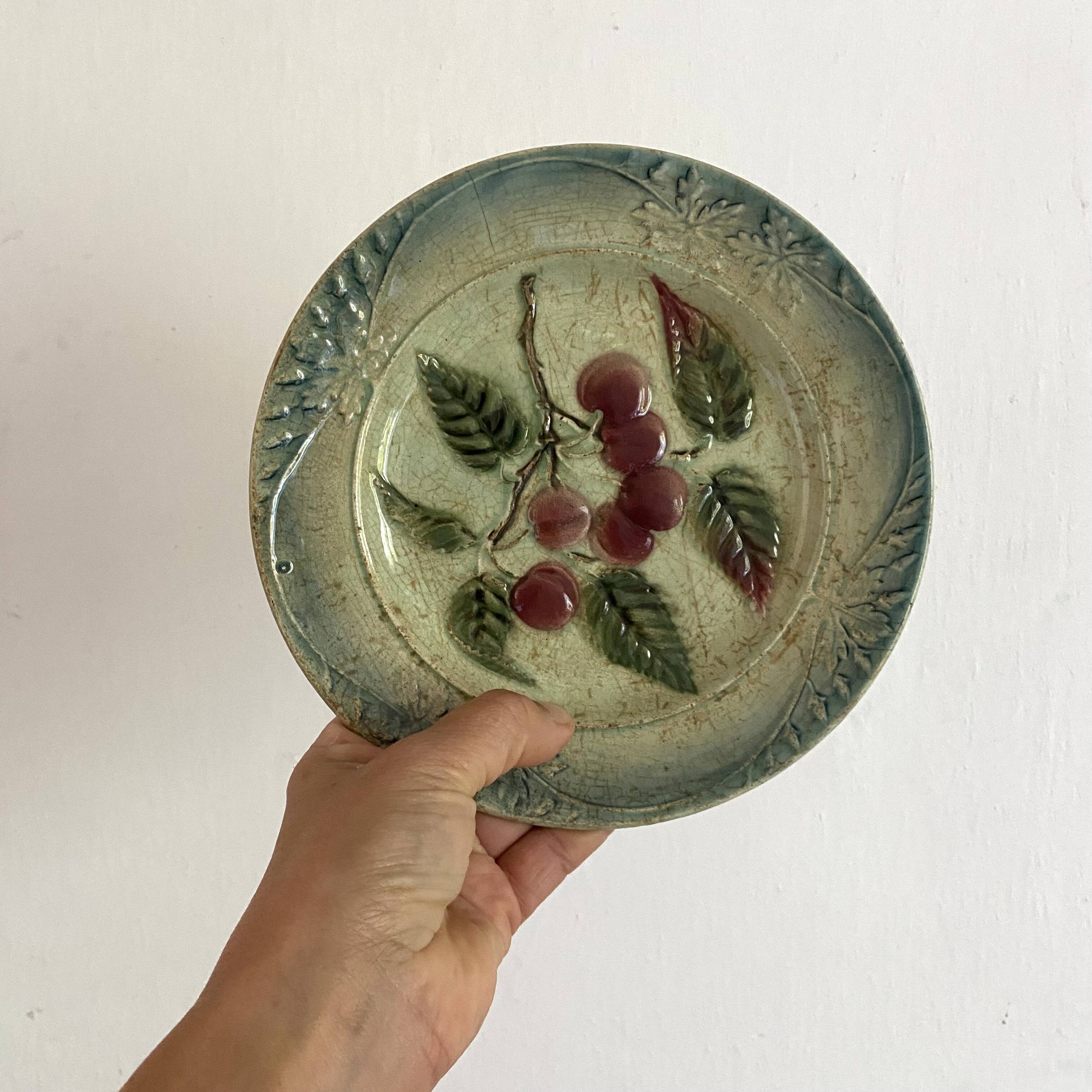 Plate of St Amand cherry slip