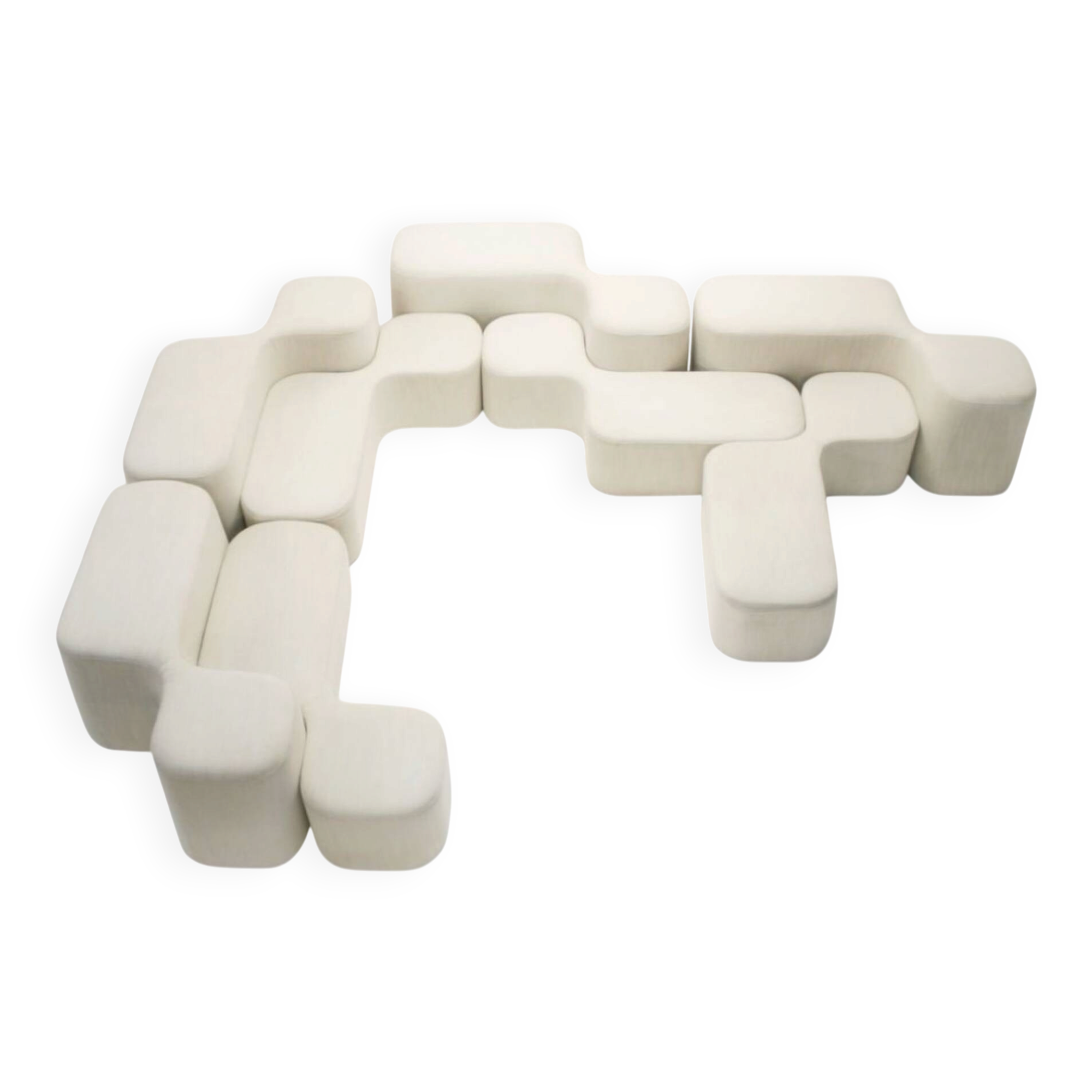 Modular Landscape Puzzle Sofa, 1970s, Set of 8