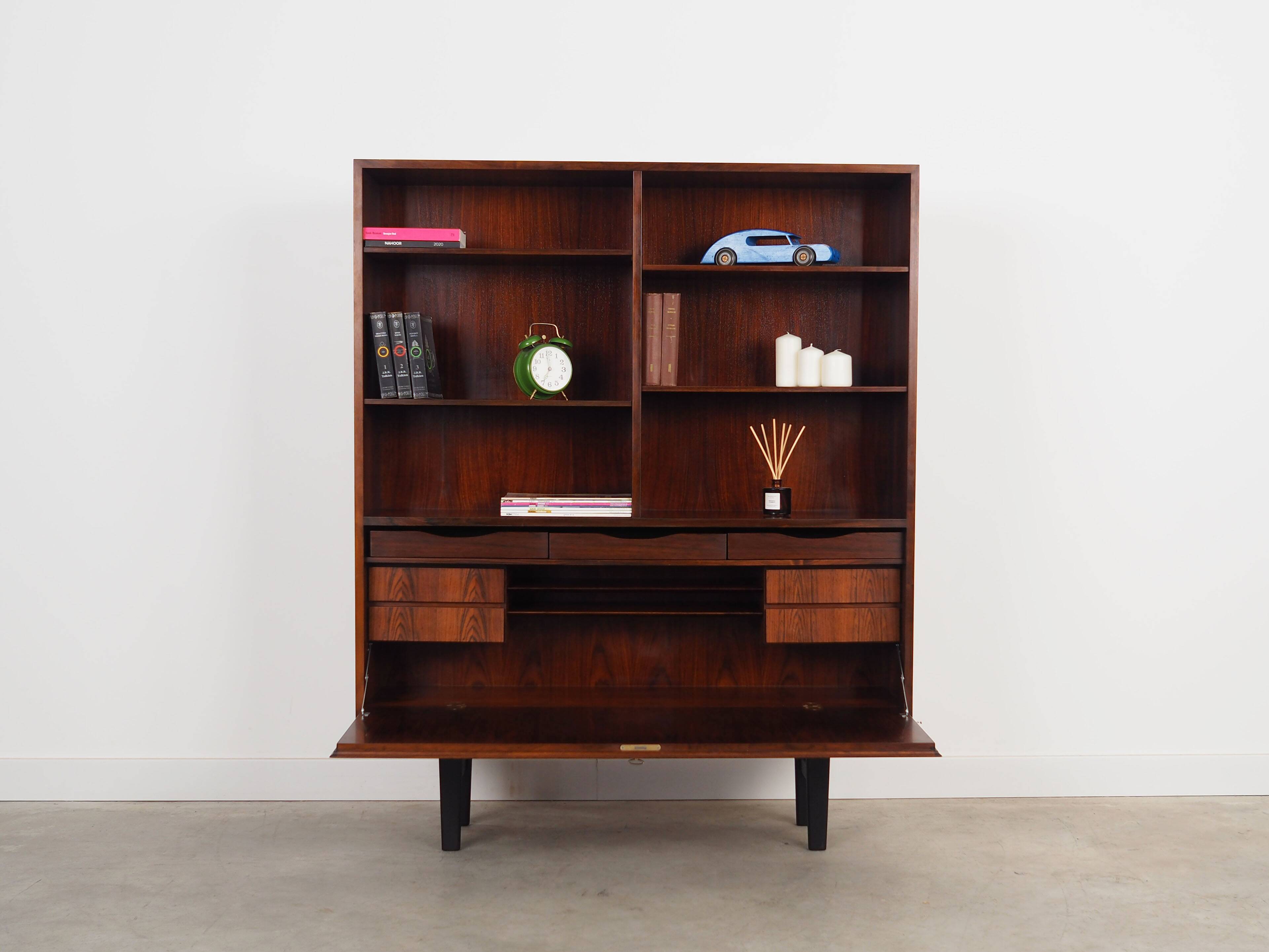 Rosewood bookcase, Danish design, 1960s, manufactured by Omann Jun