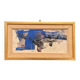 Original Swedish Oil on Panel – "Blue Composition" by Gunnar Nordström – Signed – Vintage and Framed – 24.5 × 18.5 cm (9.6 in × 7.3 in)